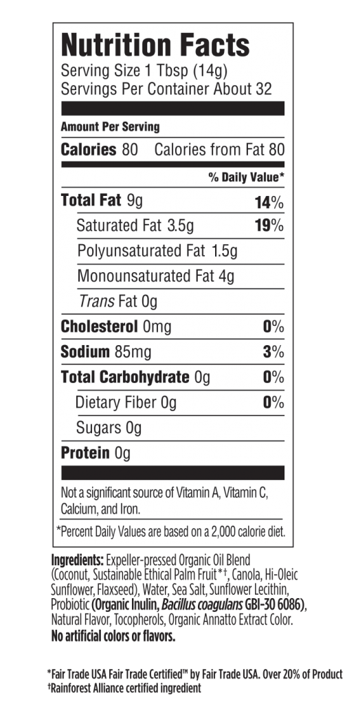 Probiotic Nutrition Facts