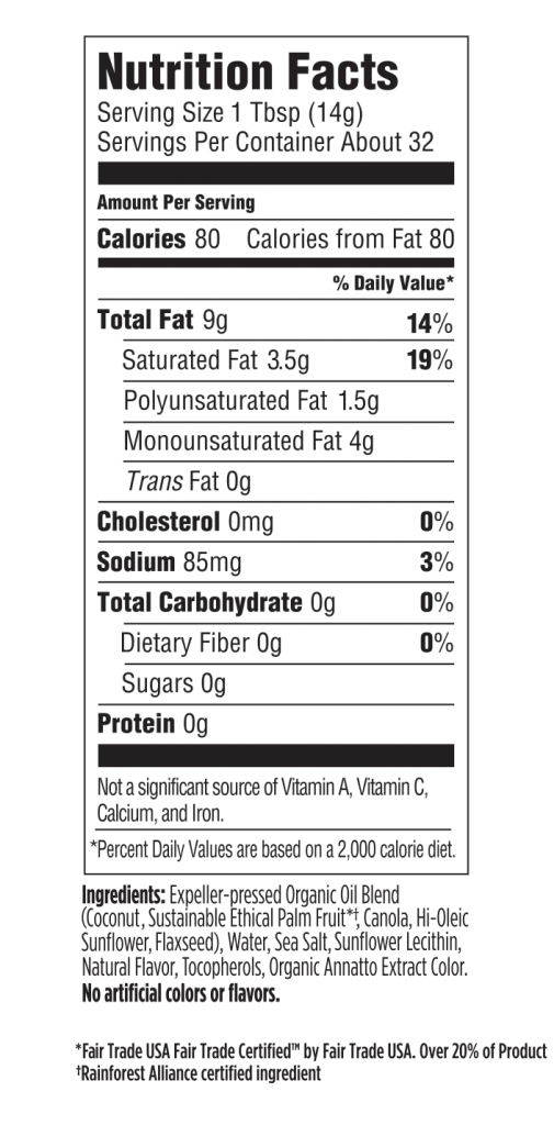 Rich & Creamy Nutrition Facts